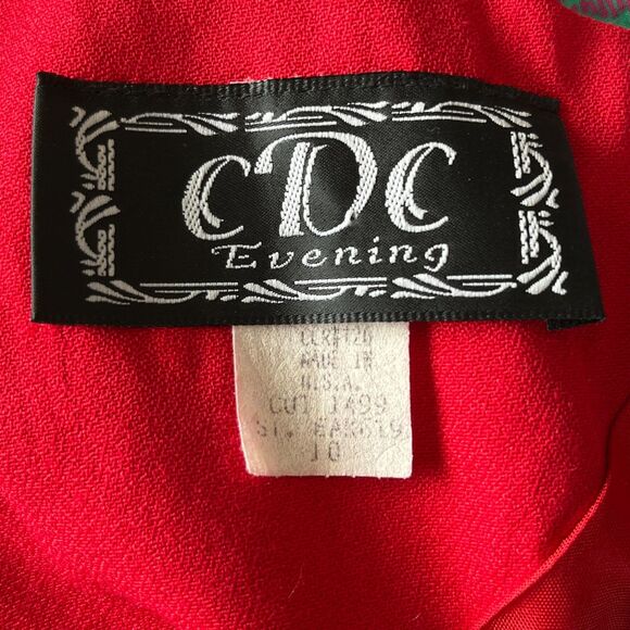 Vintage 80s/90s Red Woven Backless Sheath Dress - Picture 4 of 4